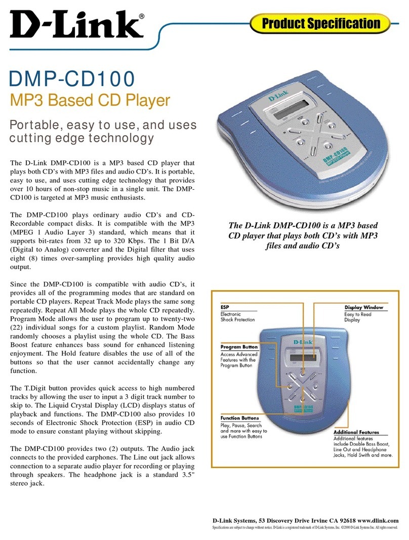 D-Link DMP-CD100 User manual