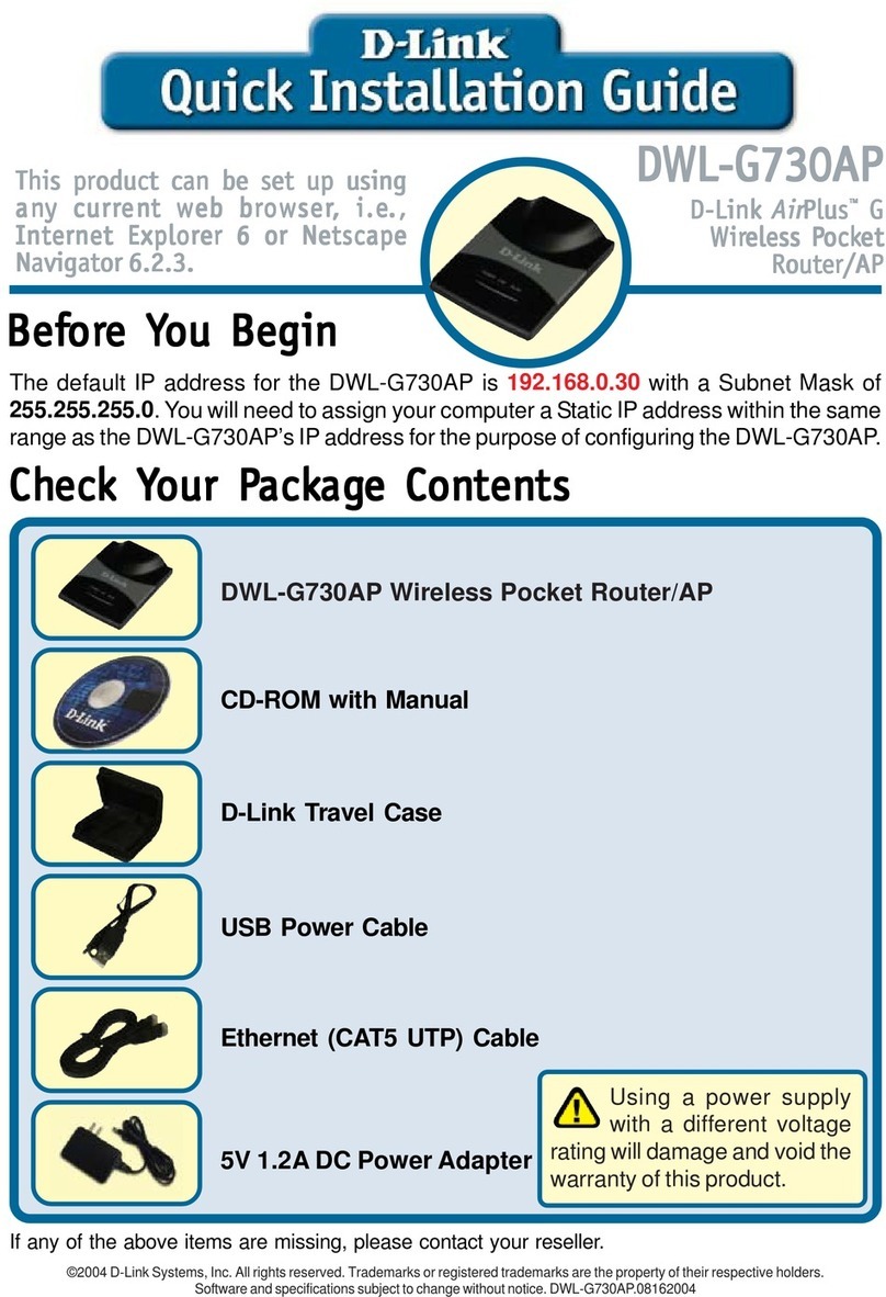 D-Link AirPlus DWL-G730AP User manual