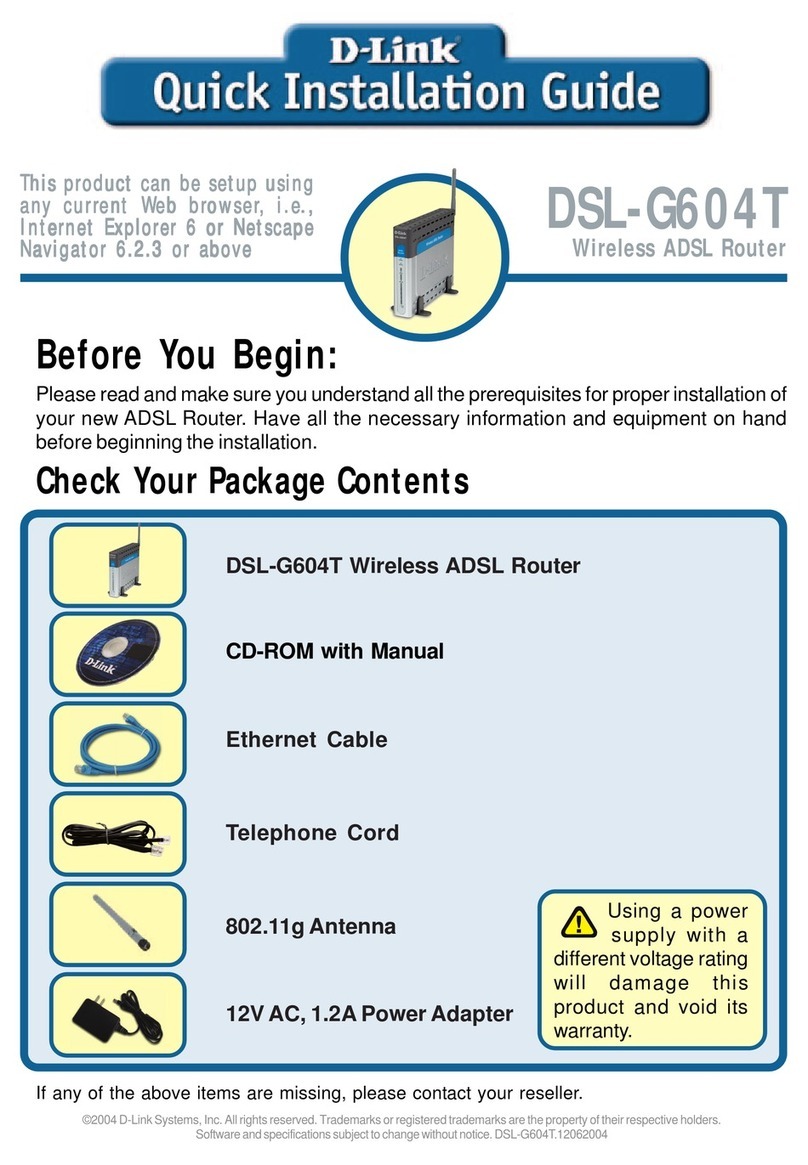 D-Link DSL-G604T User manual