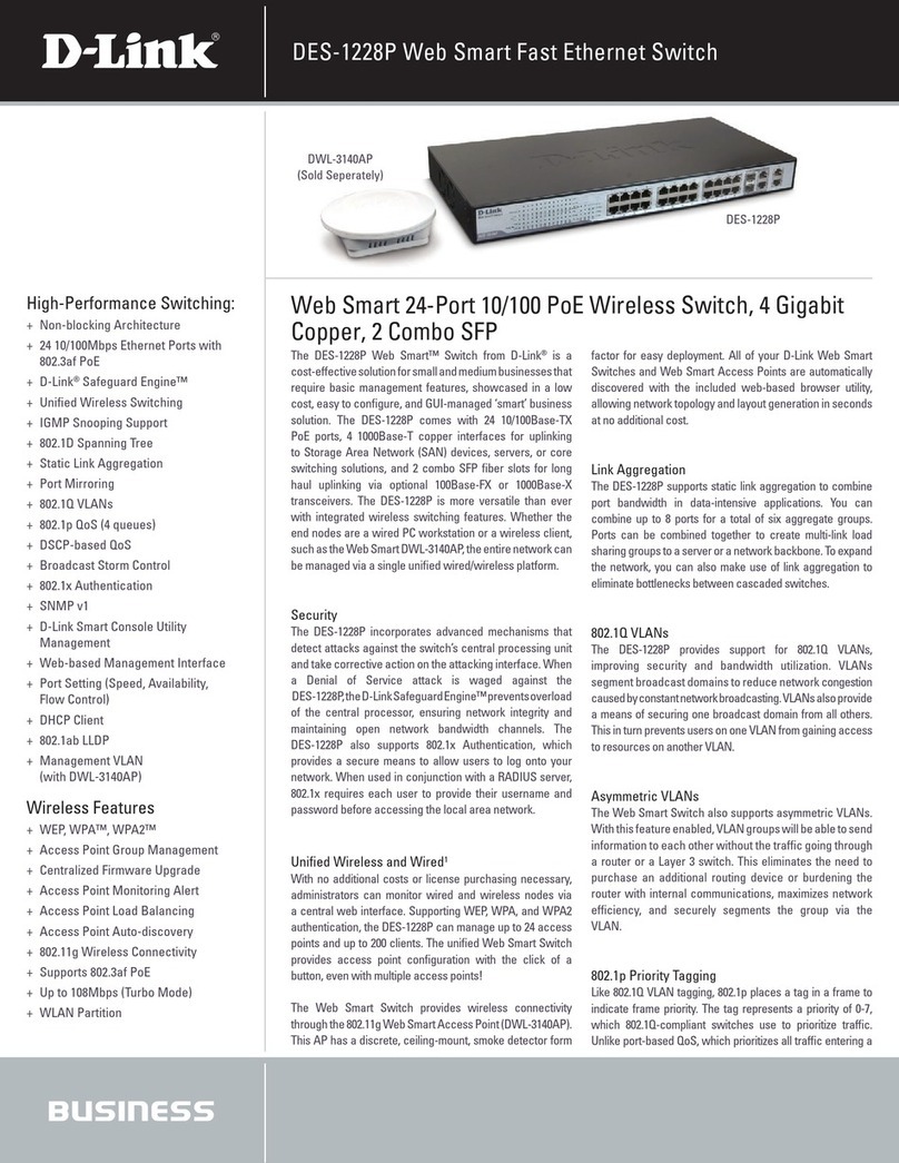 D-Link DES-1228P - Web Smart Switch User manual