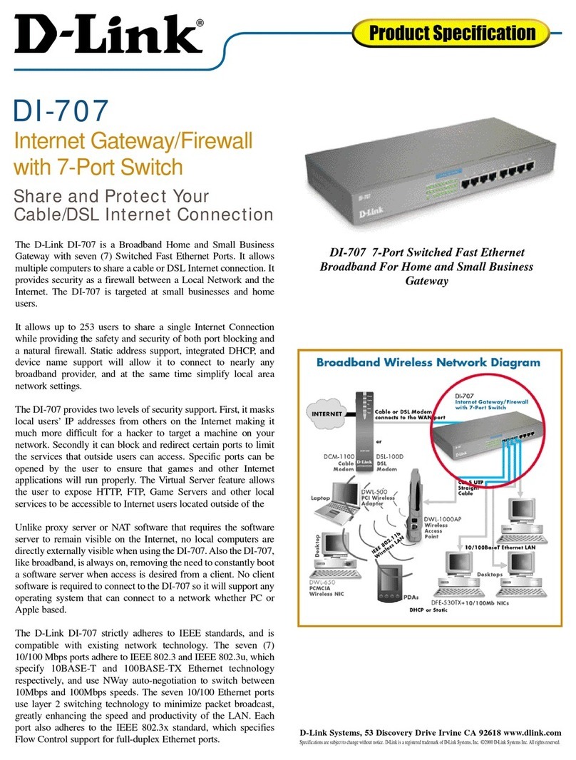 D-Link DI-707 User manual