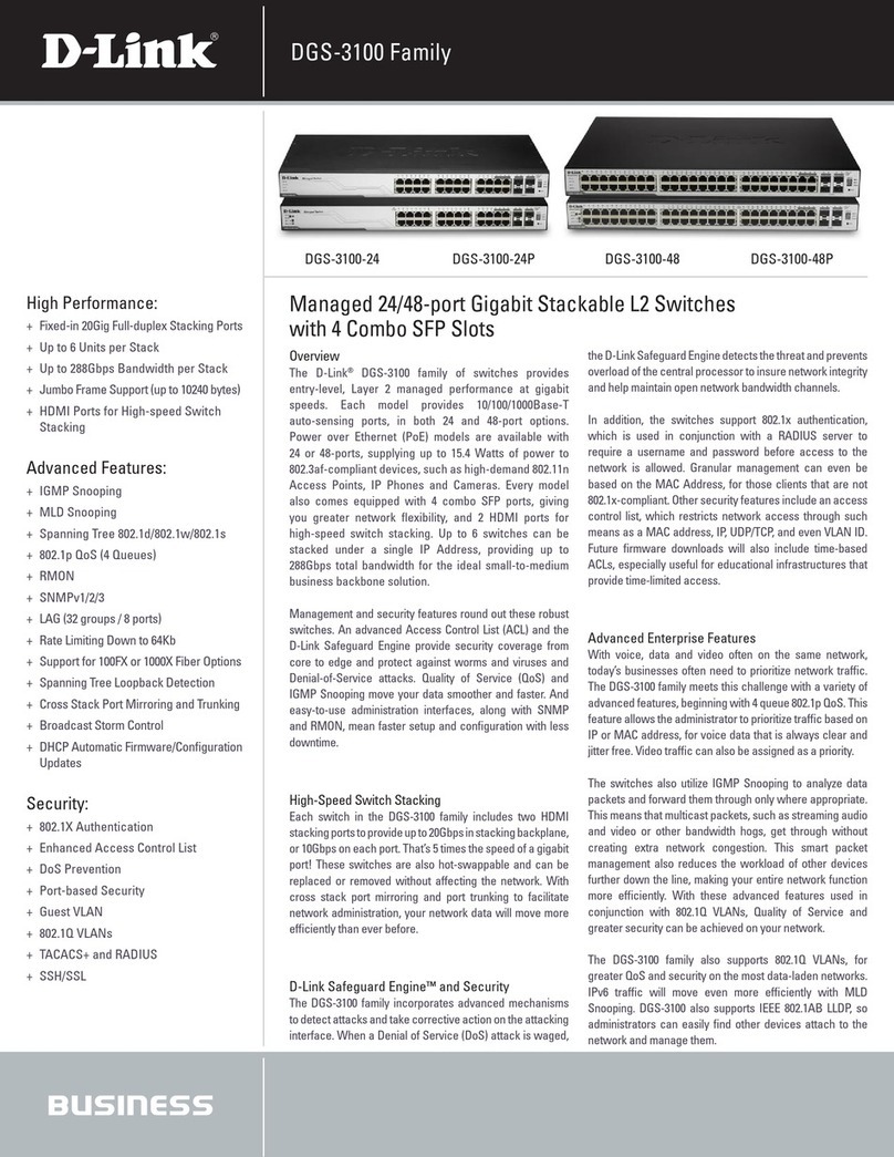 D-Link DGS-3100-24 User manual D-Link DGS-3100-24 User manual