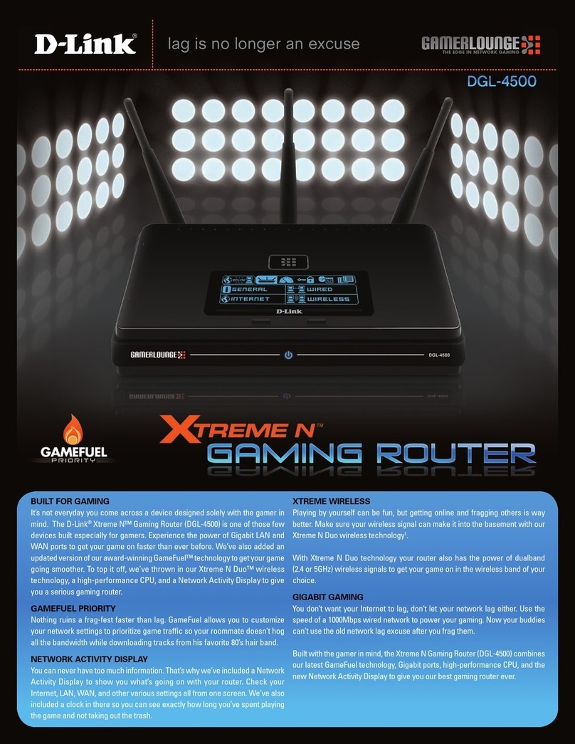 D-Link DGL-4500 - GamerLounge Xtreme N Gaming Router... User manual