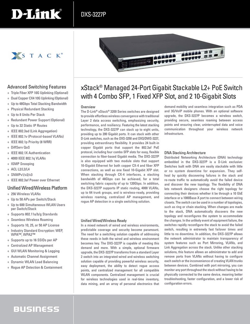 D-Link DXS-3227P - xStack Switch - Stackable User manual