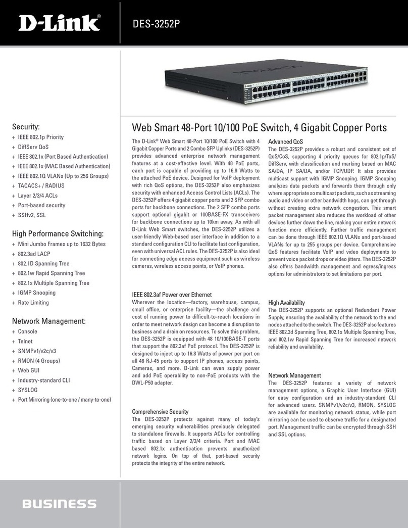 D-Link DES-3252P - Web Smart Switch User manual
