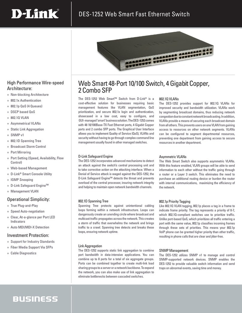 D-Link DES-1252 - Web Smart Switch User manual D-Link DES-1252 - Web Smart Switch User manual