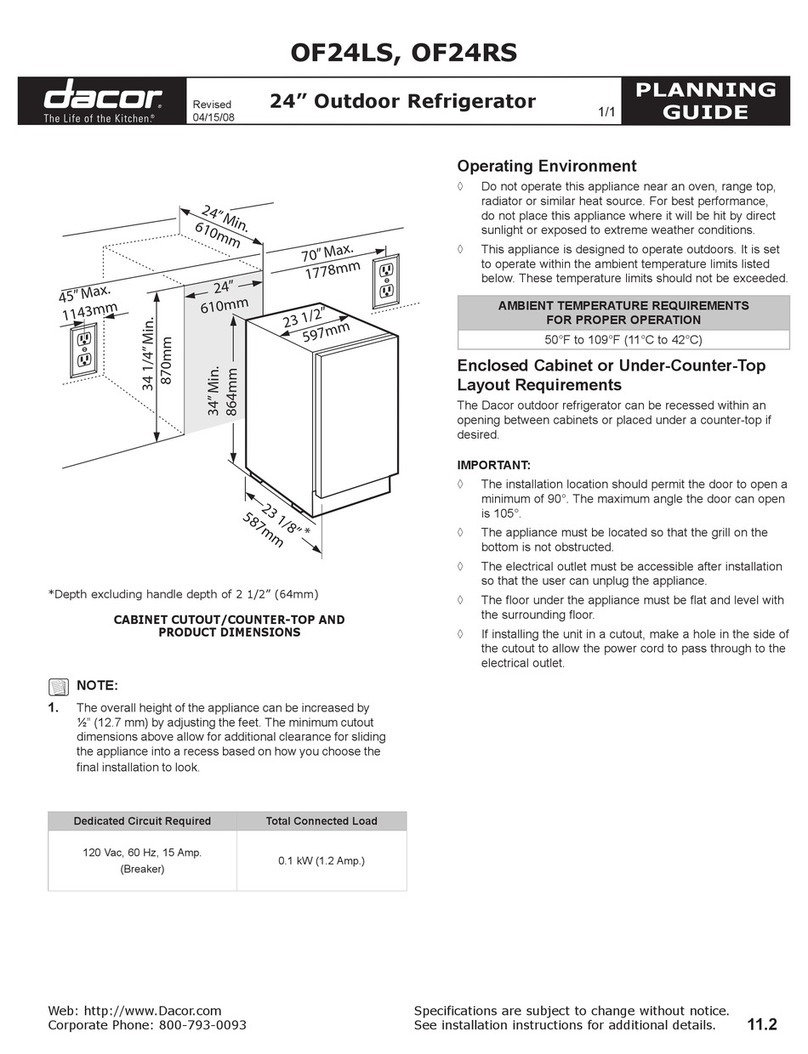 Dacor OF24LS Planning guide