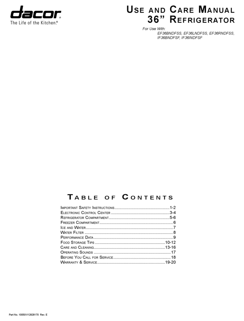 Dacor IF36BNDFSF use and care manual