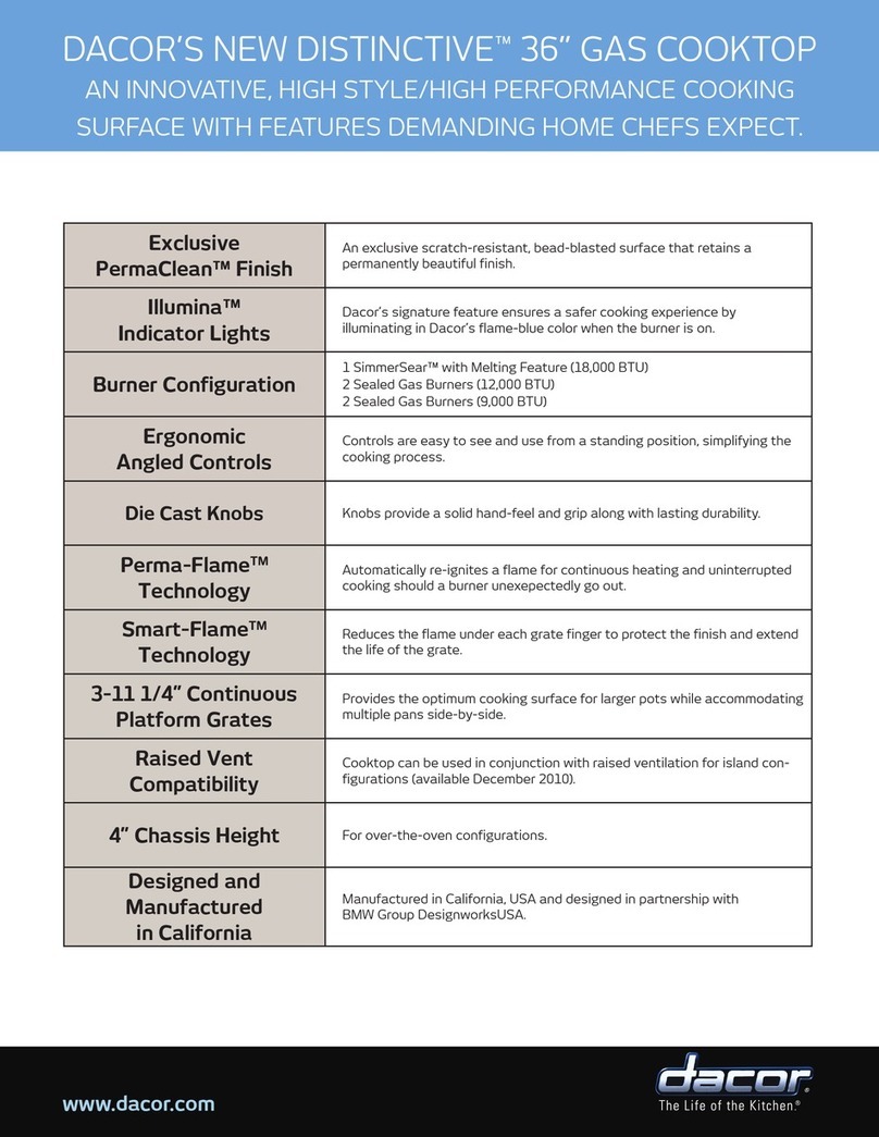 Dacor Distinctive DCT365S User manual
