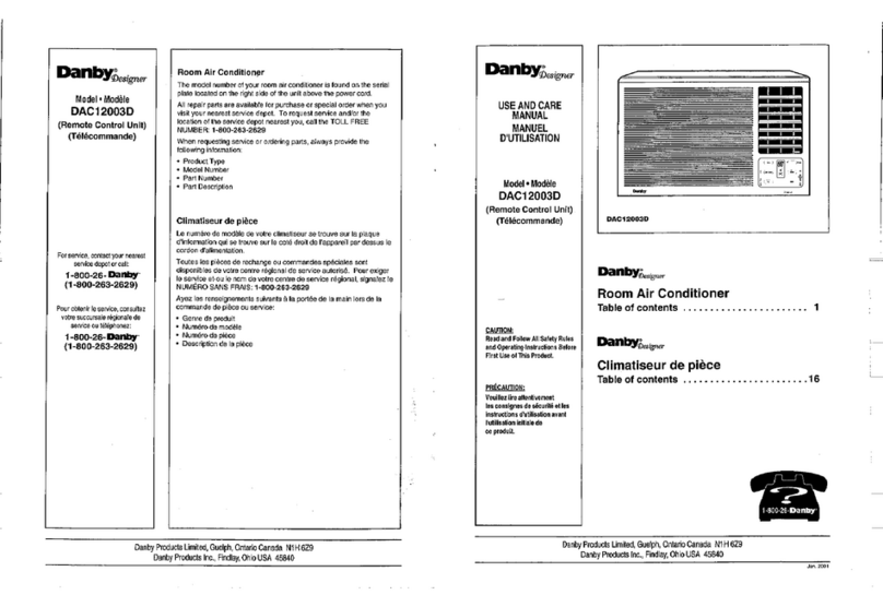 Danby Designer DAC12003D User manual