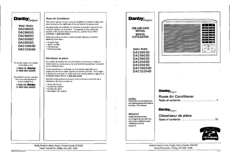 Danby Designer DAC10003D User manual