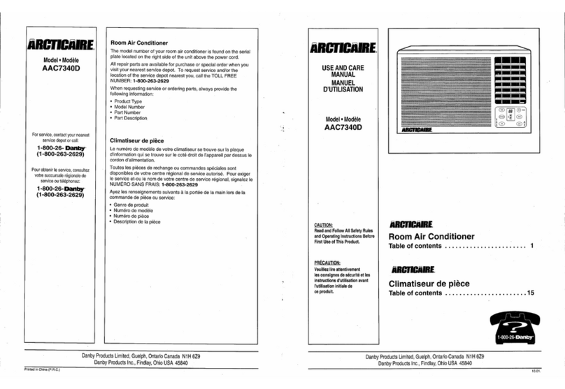 Danby ArcticAire AAC7340D User manual