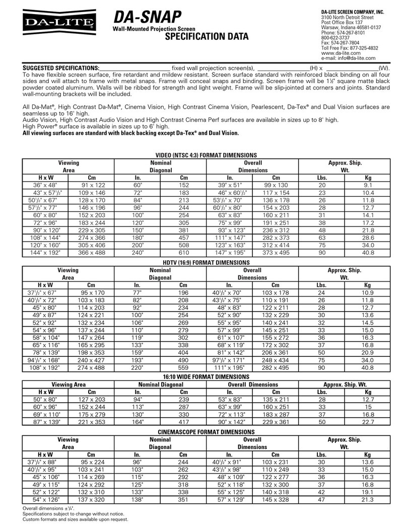 Da-Lite 79982 User manual