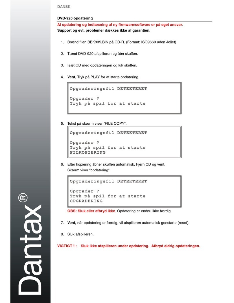 Dantax DVD-920 Firmware update
