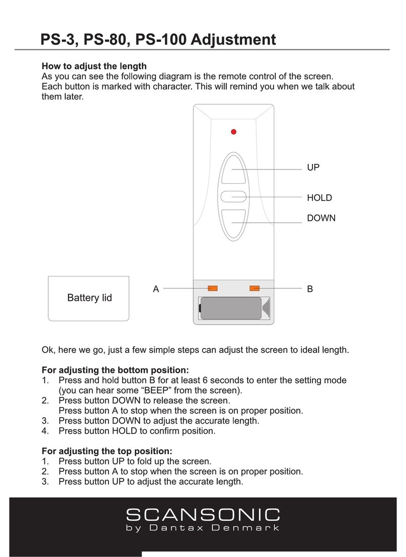 Dantax Scansonic PS-100 Adjustment guide