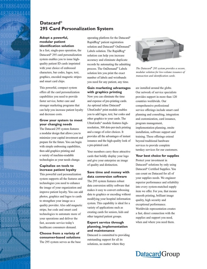 DataCard 295 User manual DataCard 295 User manual