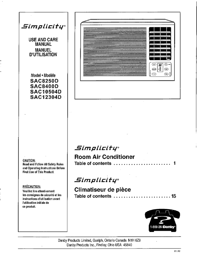 Danby Simplicity SAC10504D User manual