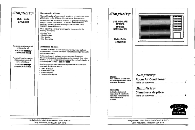 Simplicity SAC5250 User manual Simplicity SAC5250 User manual