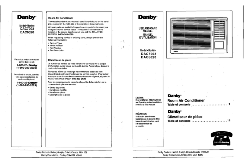 Danby DAC6020 use and care manual