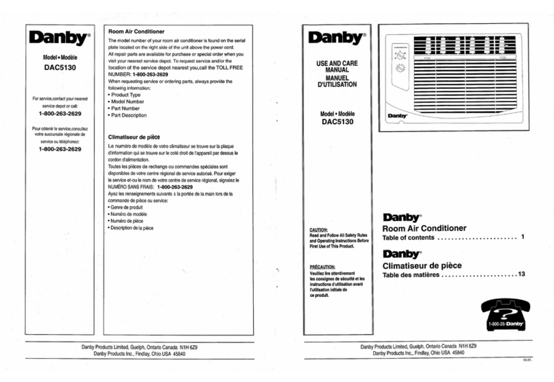 Danby DAC5130 User manual Danby DAC5130 User manual