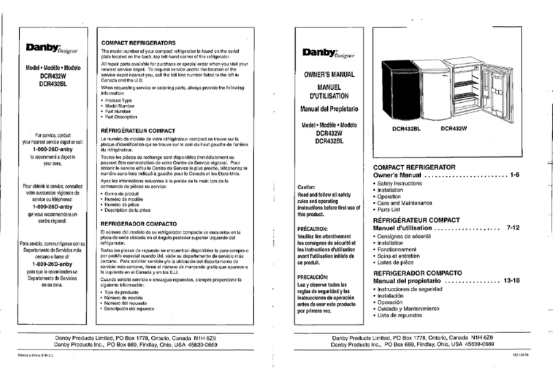 Danby DCR432 owner's manual