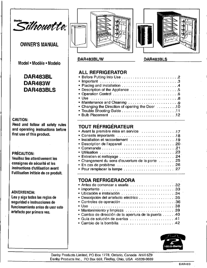 Danby DAR483 User manual
