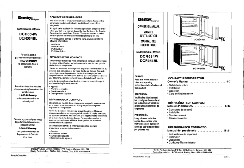Danby DCR054 User manual