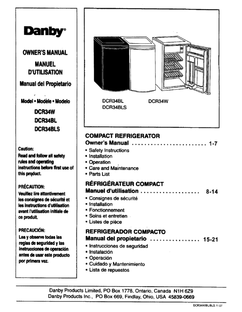 Danby DAR340 owner's manual