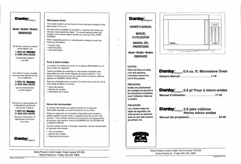 Danby Designer DMW945SS User manual