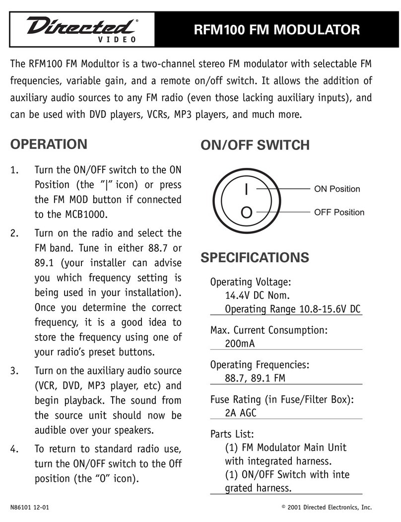 Directed Electronics RFM100 User manual