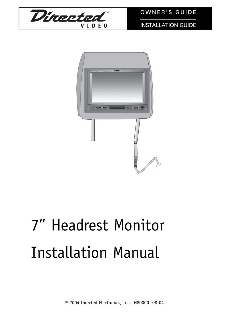 Directed Electronics 7 Headrest Monitor installation manual