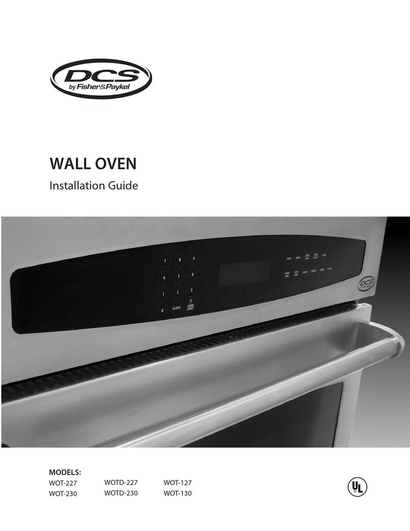 DCS WOT-127SS User manual