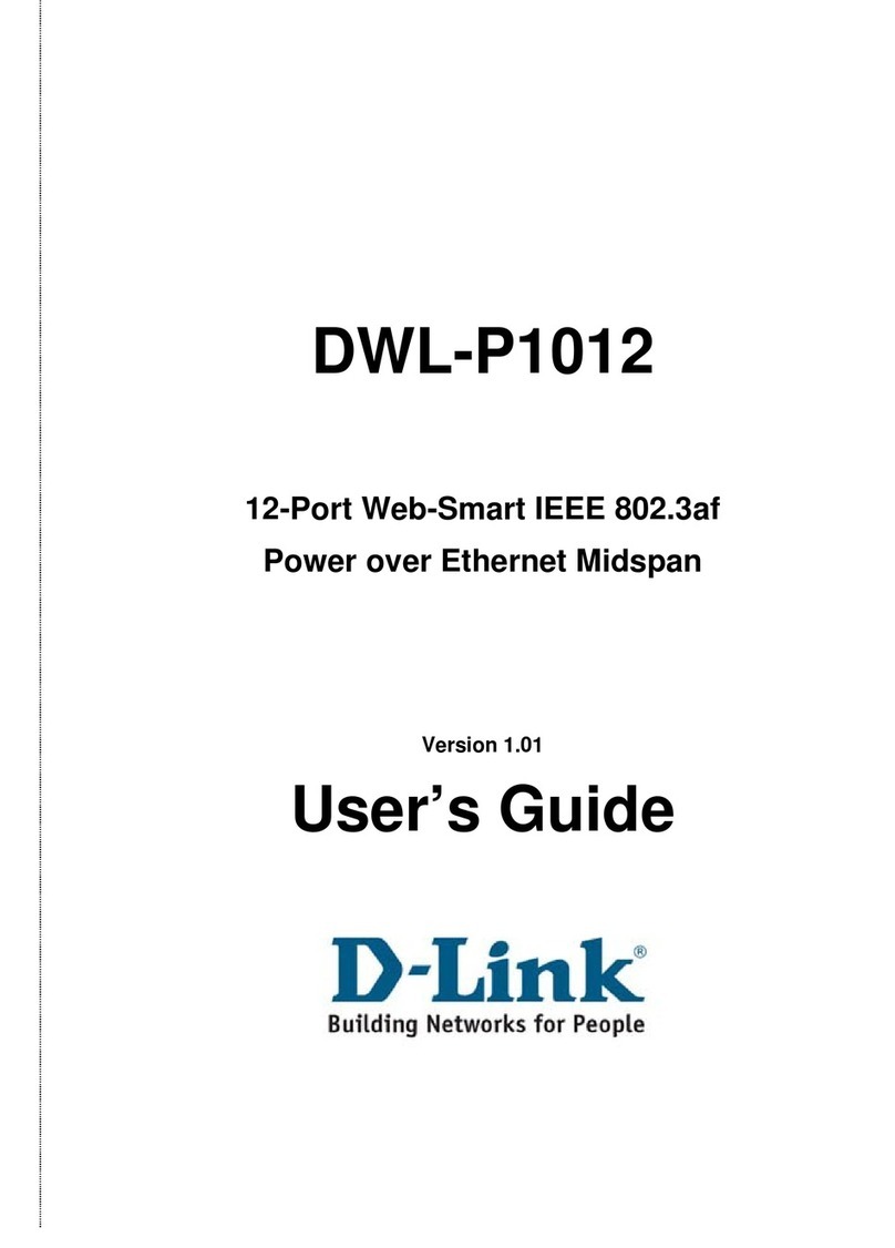 D-Link DWL-P1012 - Power Injector - 185 Watt user guide