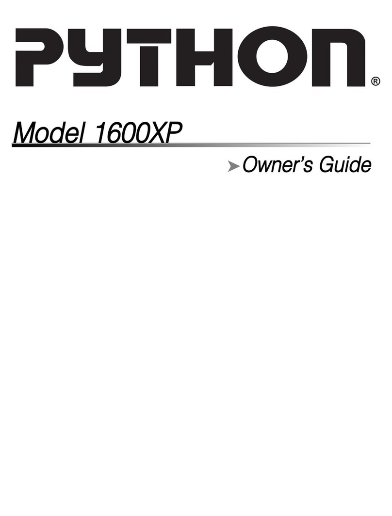 Python 1600XP User manual Python 1600XP User manual