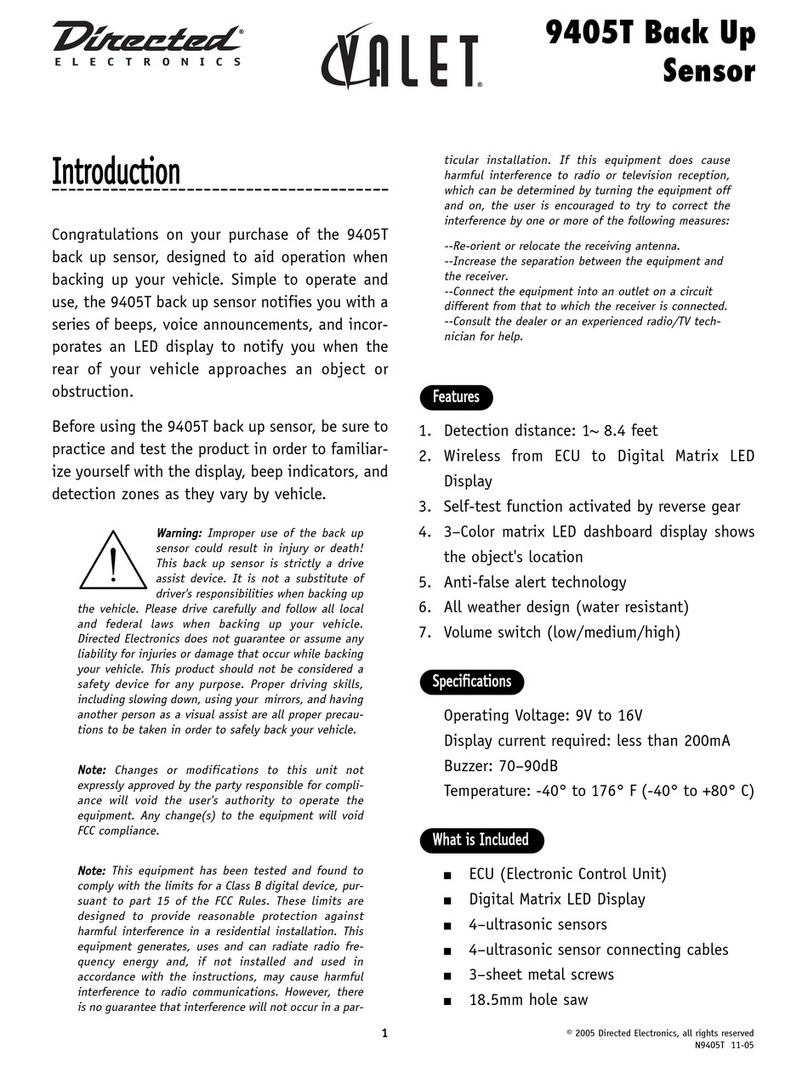 Directed Electronics Valet 9405T User manual