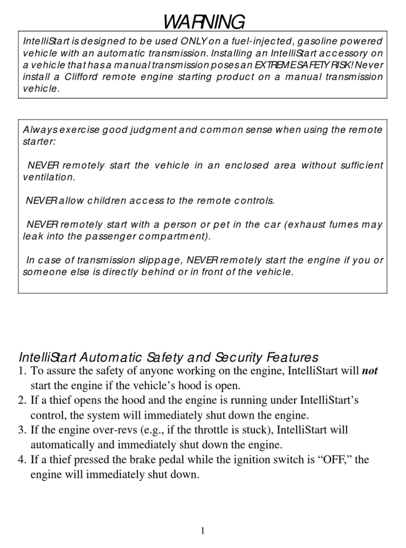Clifford IntelliStart User manual