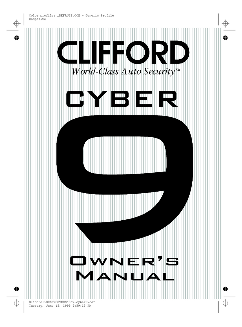 Clifford Cyber 9 owner's manual