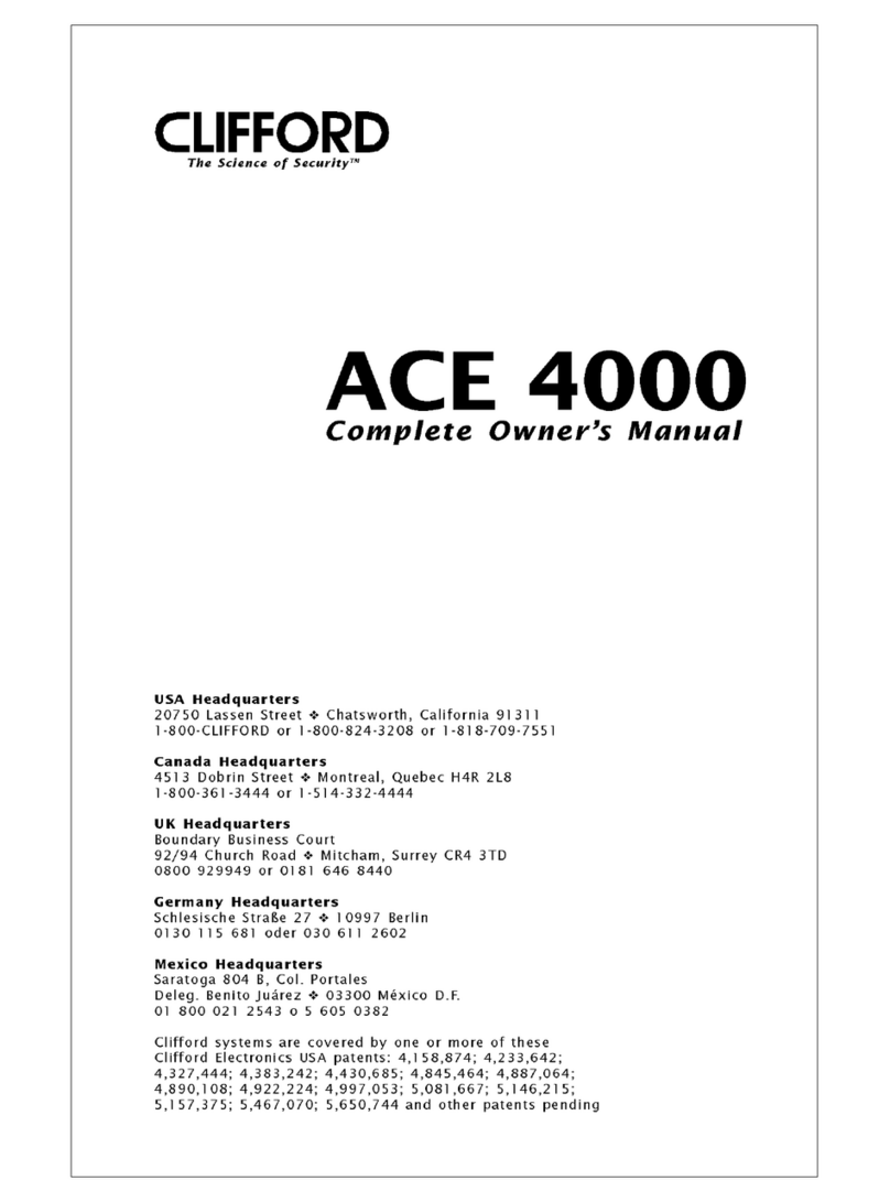 Clifford ACE 4000 User manual
