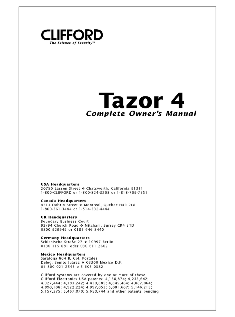 Clifford Tazor 4 owner's manual