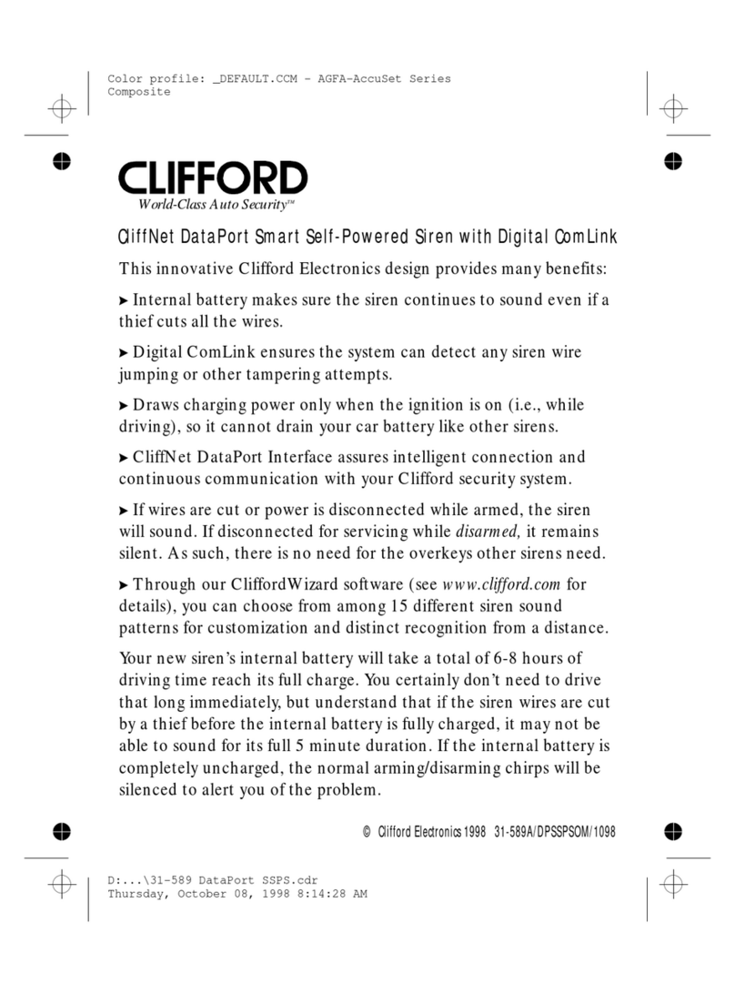 Clifford Smart Siren 4 supplementary guide Clifford Smart Siren 4 supplementary guide