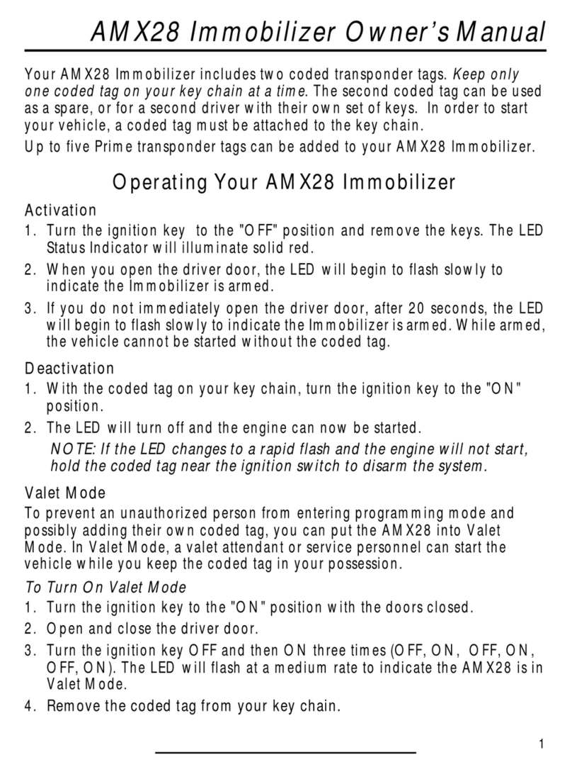 Prime Security Prime AMX 28 owner's manual