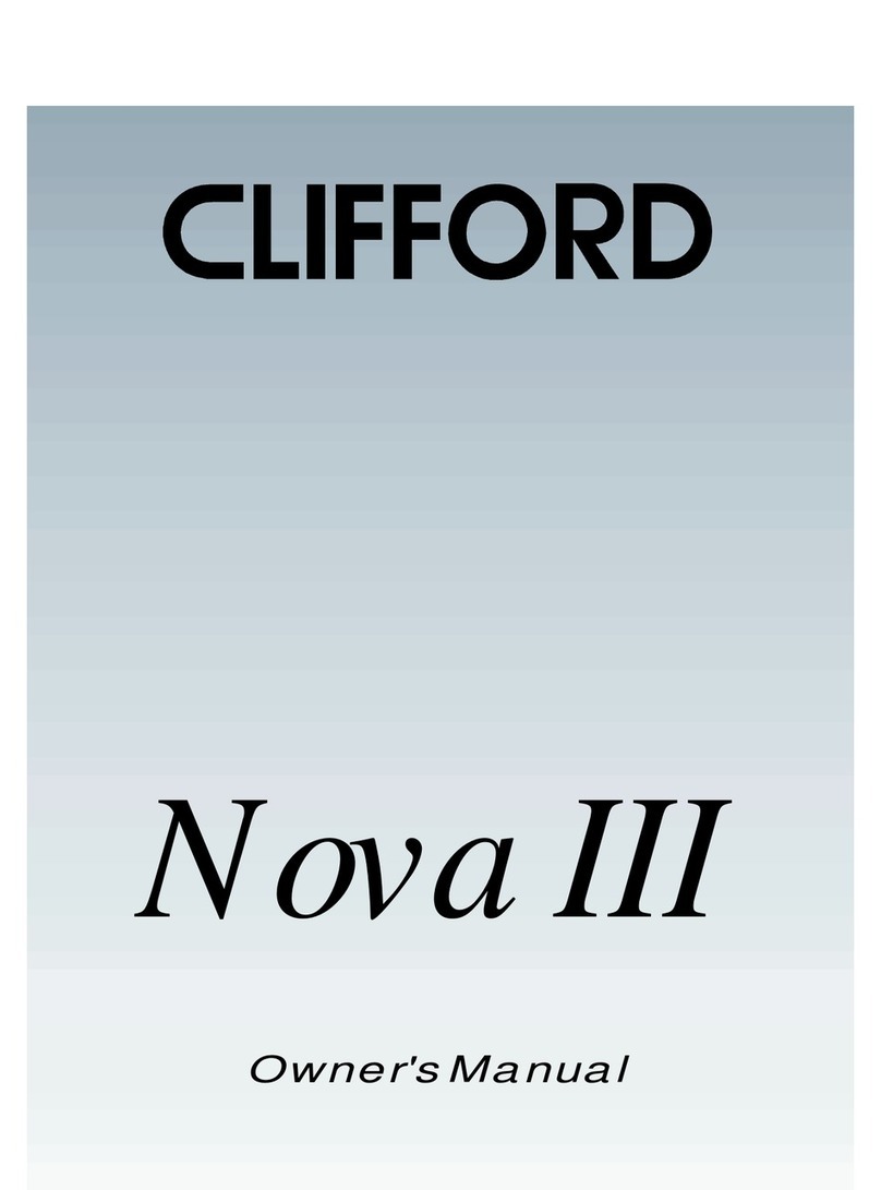 Clifford Nova 3 owner's manual