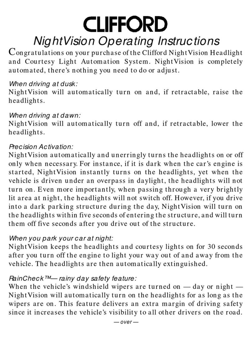 Clifford NightVision User manual