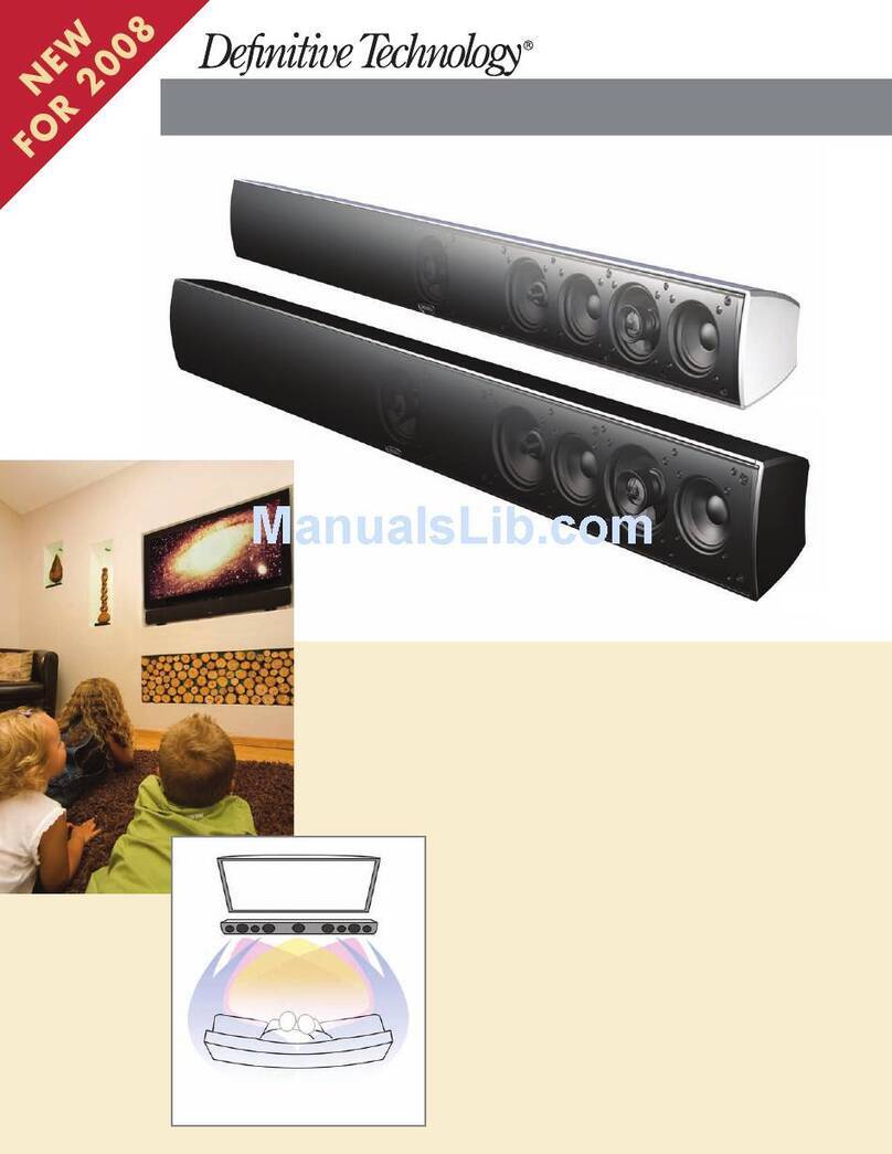 Definitive Technology Mythos SSA-42 User manual