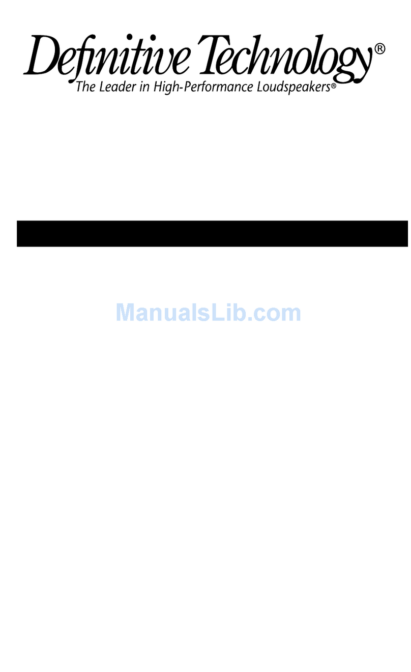 Definitive Technology UIW RSS II User manual