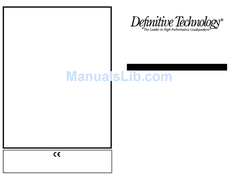 Definitive Technology UIW RLS III User manual