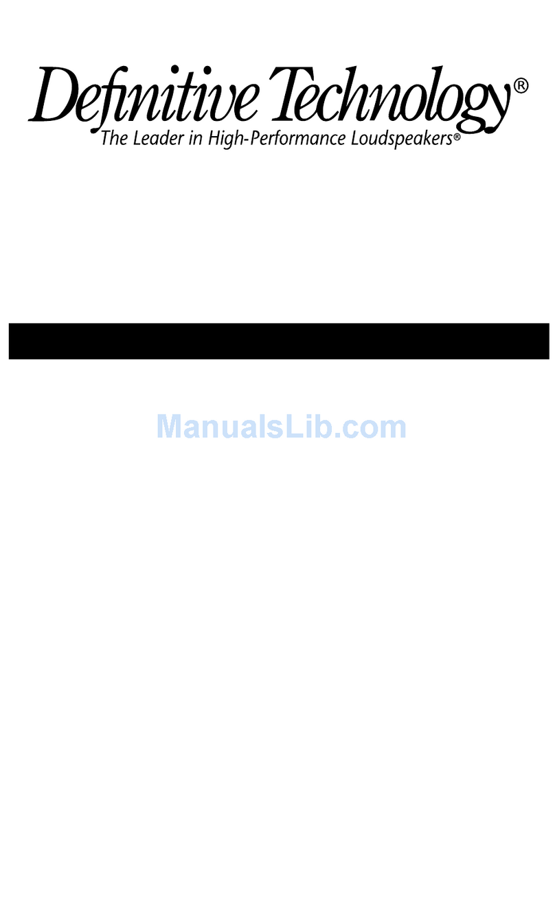 Definitive Technology UIW RLS II User manual