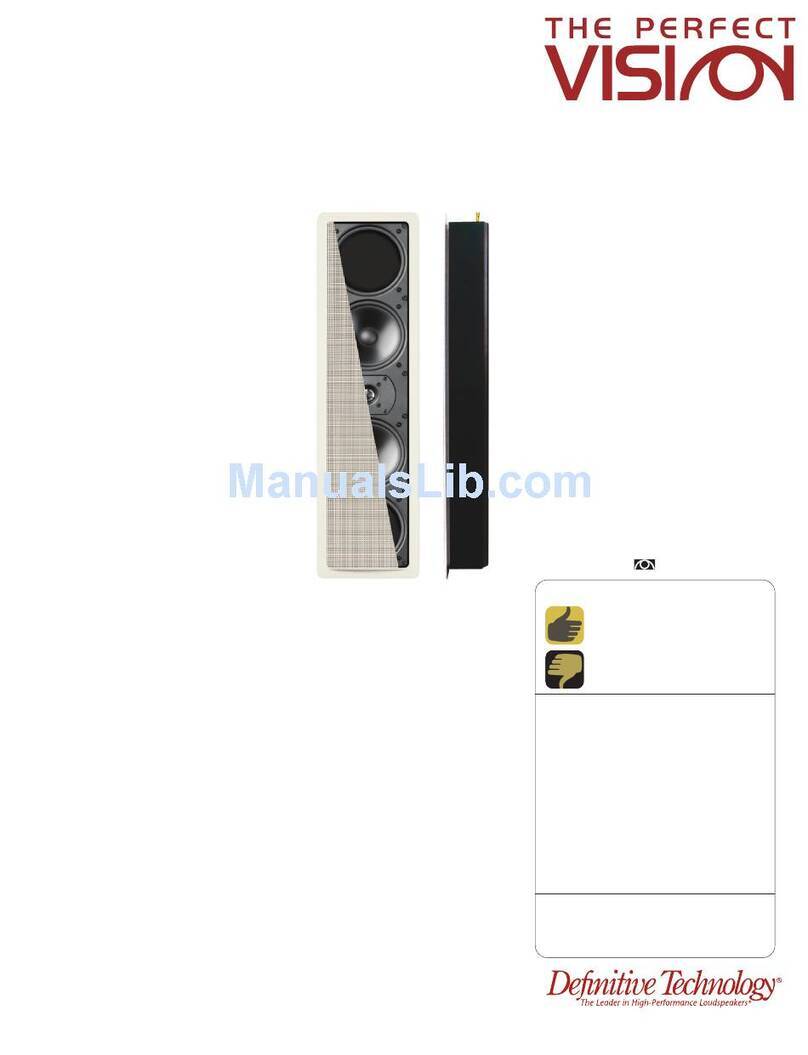 Definitive Technology UIW RLS II User manual Definitive Technology UIW RLS II User manual