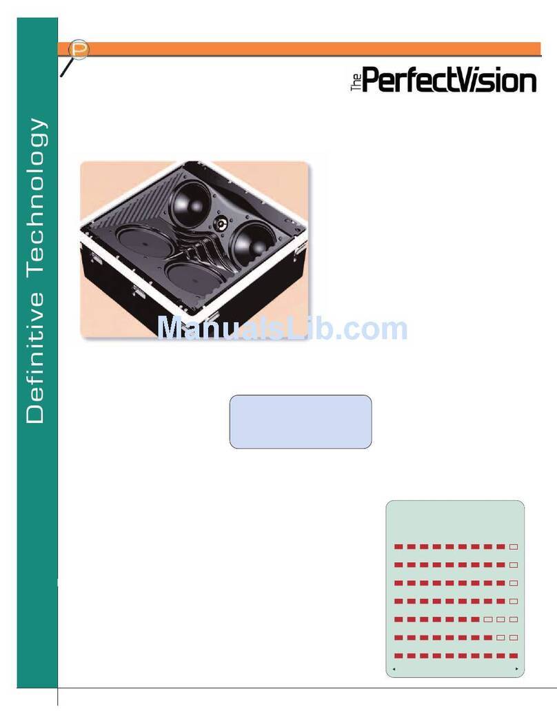 Definitive Technology UIW RCS II User manual Definitive Technology UIW RCS II User manual