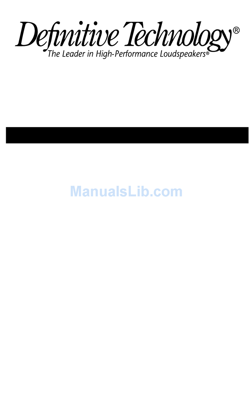 Definitive Technology UIW 55 User manual
